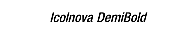 Icolnova DemiBold font preview