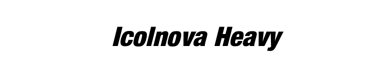 Icolnova Heavy font preview