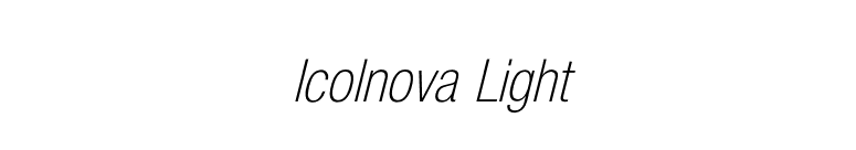 Icolnova Light font preview