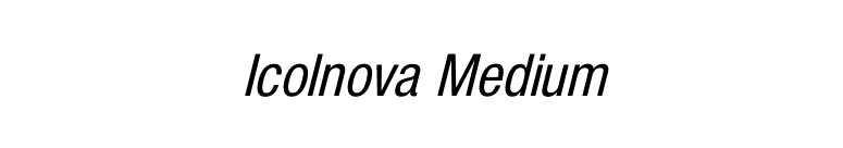 Icolnova Medium font preview