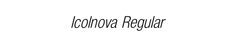 Icolnova Regular font preview