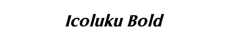 Icoluku Bold font preview