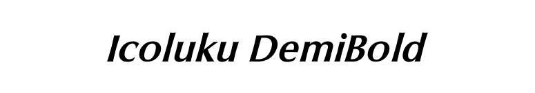 Icoluku DemiBold font preview