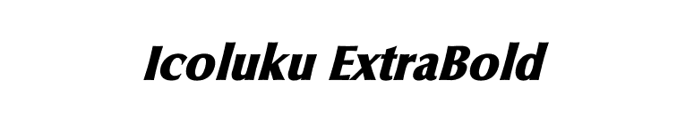 Icoluku ExtraBold font preview