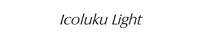 Icoluku Light font preview
