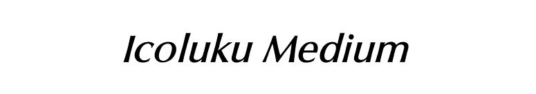 Icoluku Medium font preview