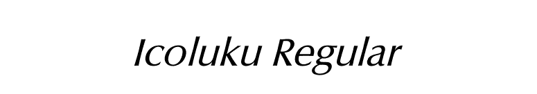 Icoluku Regular font preview