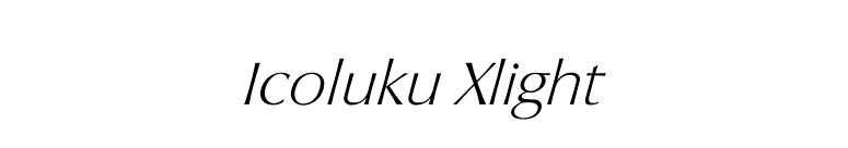 Icoluku Xlight font preview