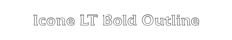 Icone LT Bold Outline font preview