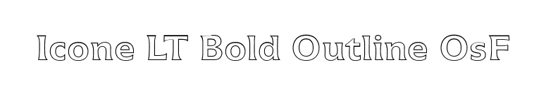Icone LT Bold Outline OsF font preview