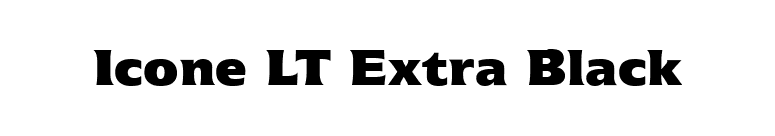 Icone LT Extra Black font preview