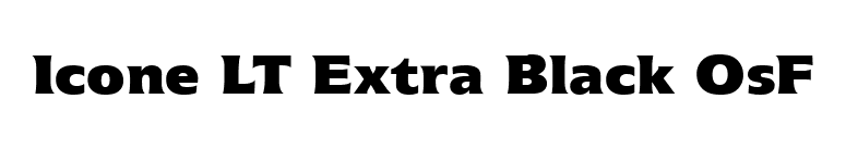 Icone LT Extra Black OsF font preview