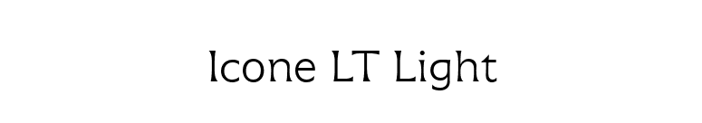 Icone LT Light font preview