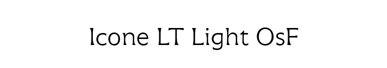 Icone LT Light OsF font preview