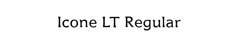 Icone LT Regular font preview