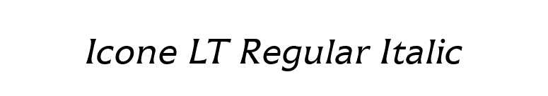 Icone LT Regular Italic font preview