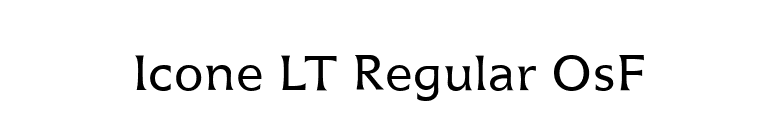 Icone LT Regular OsF font preview