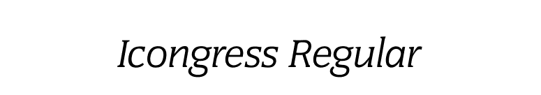 Icongress Regular font preview