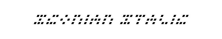 Iconian Italic font preview