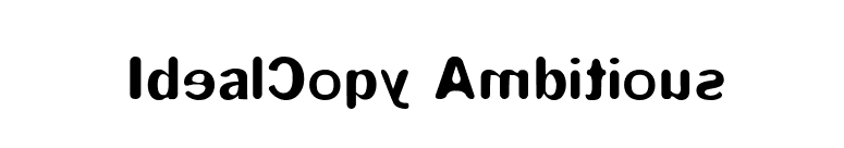 IdealCopy Ambitious font preview