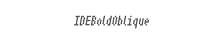 IDEBoldOblique font preview