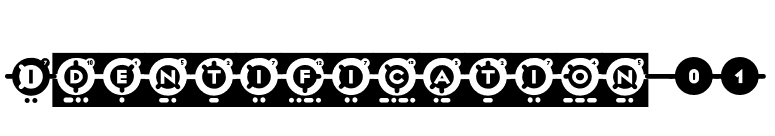 Identification-01 font preview