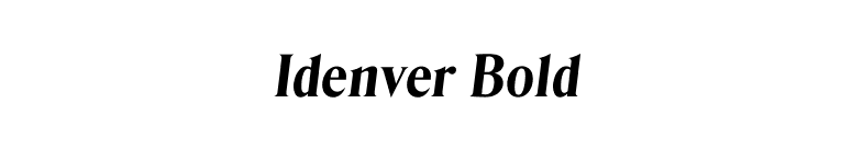 Idenver Bold font preview