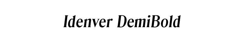 Idenver DemiBold font preview