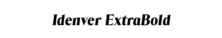 Idenver ExtraBold font preview