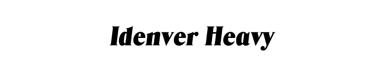 Idenver Heavy font preview