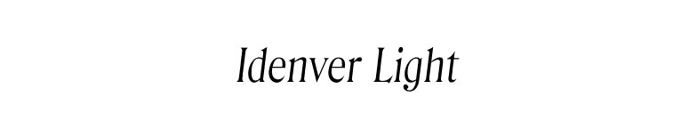 Idenver Light font preview