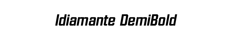 Idiamante DemiBold font preview