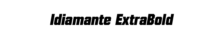 Idiamante ExtraBold font preview