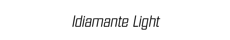 Idiamante Light font preview