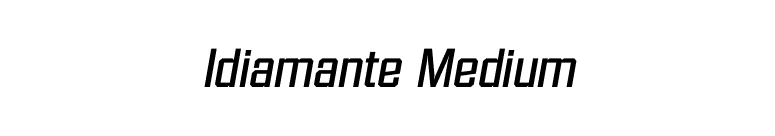 Idiamante Medium font preview