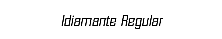 Idiamante Regular font preview