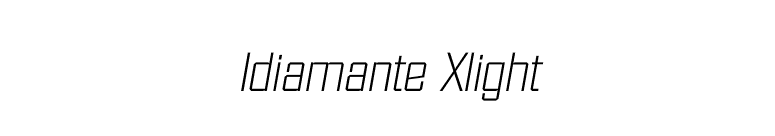 Idiamante Xlight font preview
