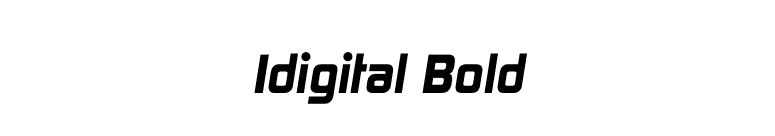 Idigital Bold font preview