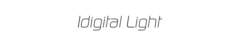 Idigital Light font preview