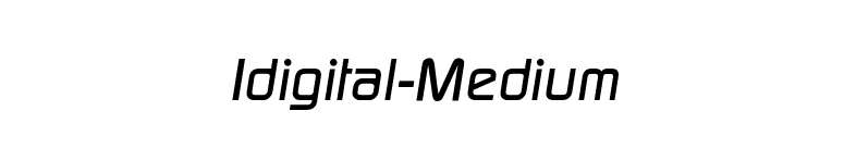Idigital-Medium font preview