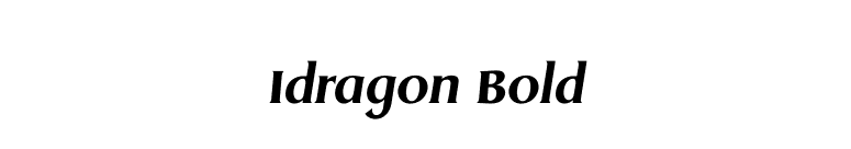 Idragon Bold font preview