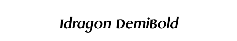 Idragon DemiBold font preview
