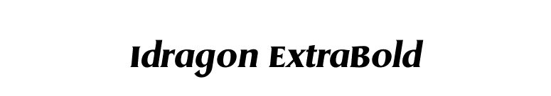 Idragon ExtraBold font preview