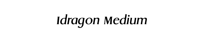 Idragon Medium font preview