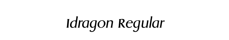 Idragon Regular font preview