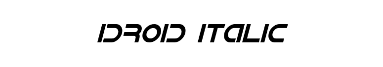 IDroid Italic font preview