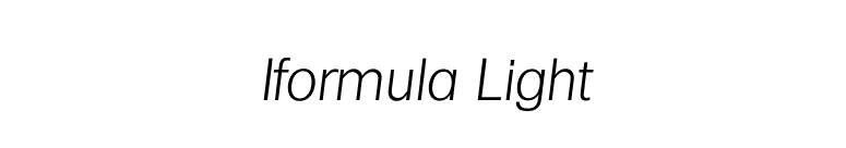 Iformula Light font preview