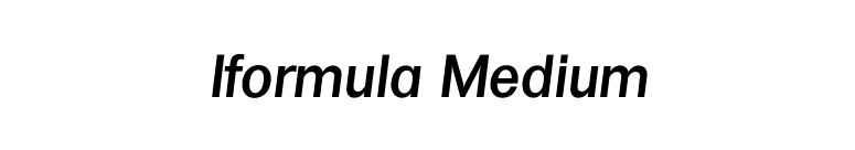Iformula Medium font preview