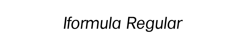 Iformula Regular font preview