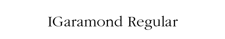 IGaramond Regular font preview
